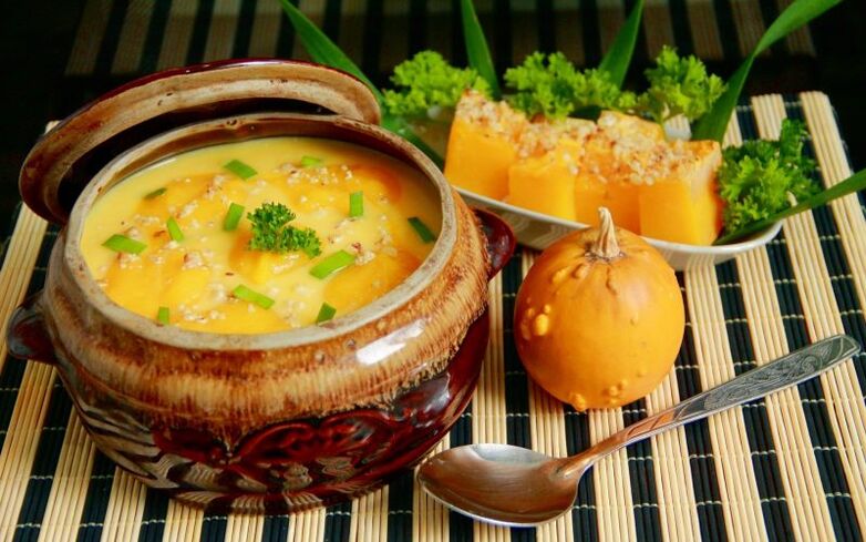 sopa de calabaza para la gastritis