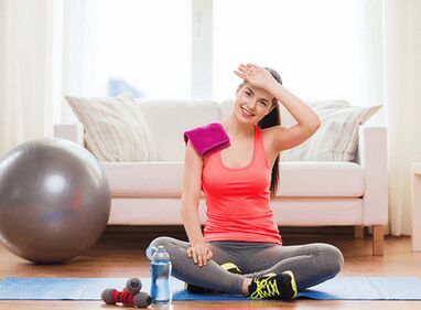 Niña después del entrenamiento